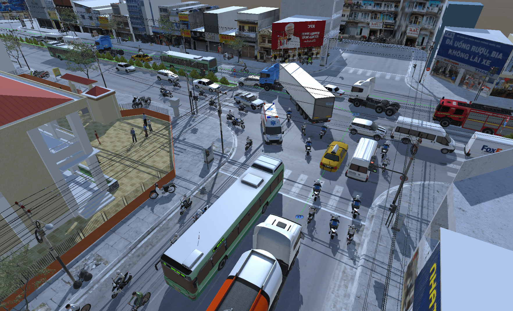 Urban traffic simulation